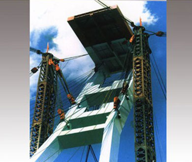 The application of the super special block pulley is the first new mine auxiliary shaft in China.